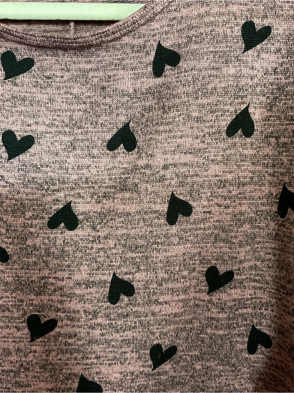 Olivia Blu top with black heart print. Size L. - Picture 5 of 9